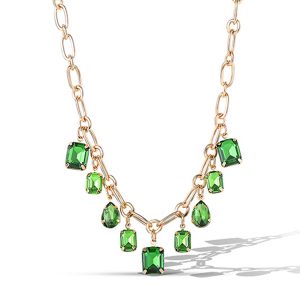 Gold Emerald Pendant Necklace