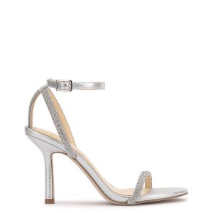 Baharia High Heel in Silver Shimmer