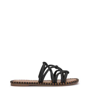 Briellea Embellished Sandal in Black