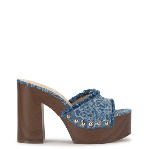 Cezia Platform in Medium Blue