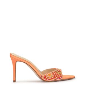 Dravie High Heel in Bright Tangerine