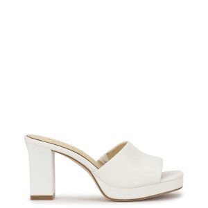 Elyzza High Heel Slide in Bright White
