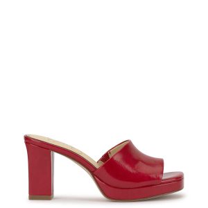 Elyzza High Heel Slide in Red Muse