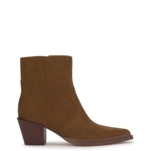 Helvona Western Bootie in Safari Brown