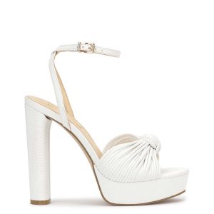Immie Platform Sandal in White