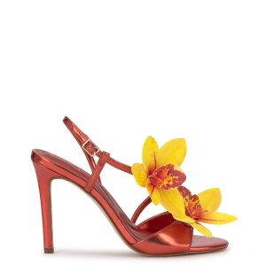 Jylia High Heel in Poppy Papaya