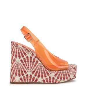Kaliese Wedge in Tangerine