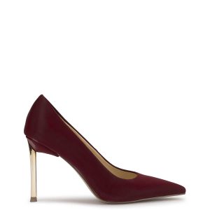 Kheloe Pump in Dark Cherry
