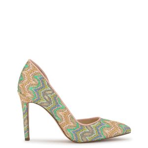 Prizma D'Orsay Pump in Raffia Chevron