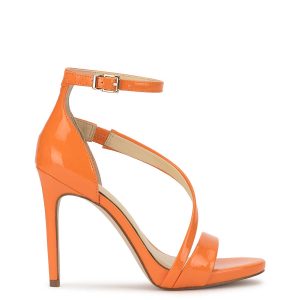 Rayli High Heel in Bright Tangerine