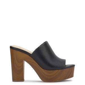 Shelbie Platform Slide in Black