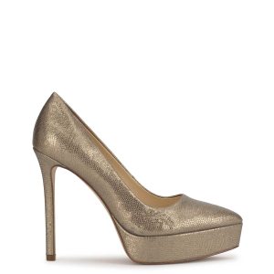 Sinelia Platform Pump in Bronze