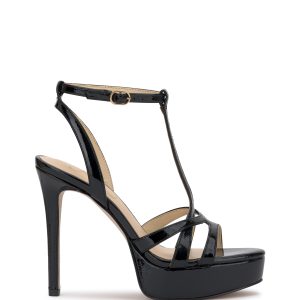 Sippete Platform Sandal in Black
