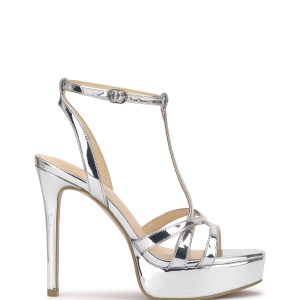 Sippete Platform Sandal in Silver
