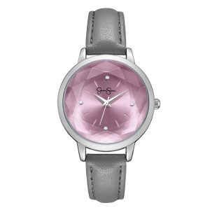 Faceted Glass Watch in Gray
