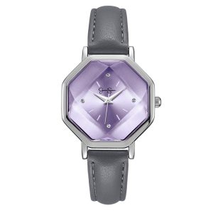 Octagonal Face Watch in Silver