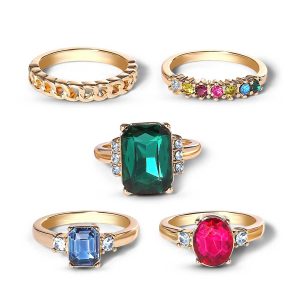 Bold 5 Piece Ring Set