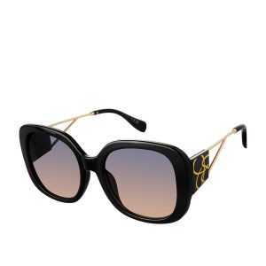Oversized Oval Sunglasses in Black