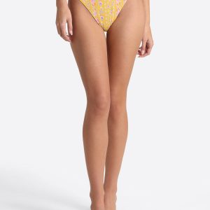 High Cut Cheeky Bottom in Foxglove Stripe