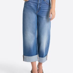 Valentine Wide Leg Boyfriend Jeans in High Road