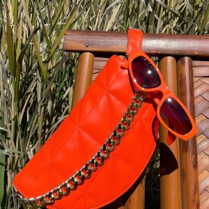 Vintage Oval Sunglasses in Orange